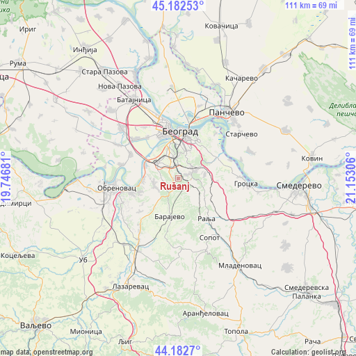 Rušanj on map