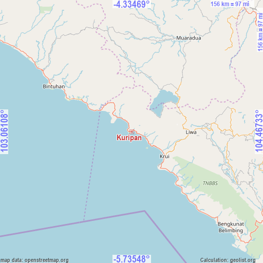 Kuripan on map