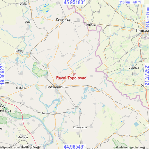 Ravni Topolovac on map