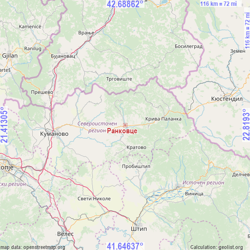 Ранковце on map
