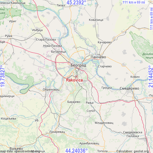 Rakovica on map