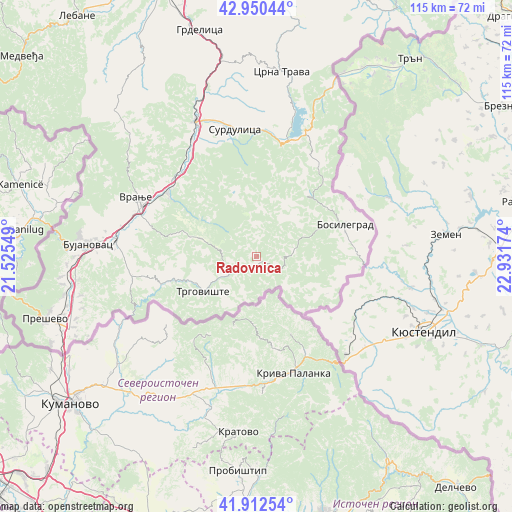 Radovnica on map