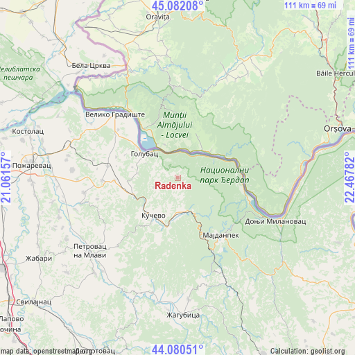 Radenka on map
