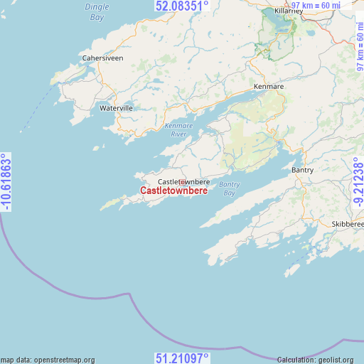 Castletownbere on map