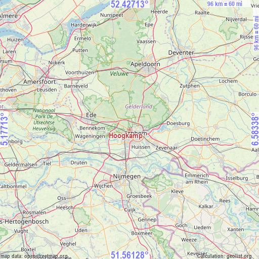 Hoogkamp on map