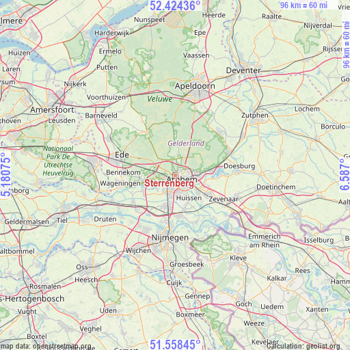 Sterrenberg on map