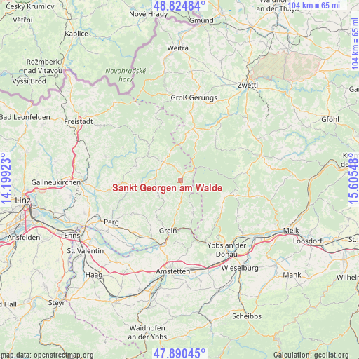 Sankt Georgen am Walde on map