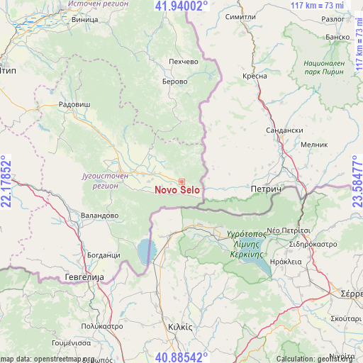 Novo Selo on map