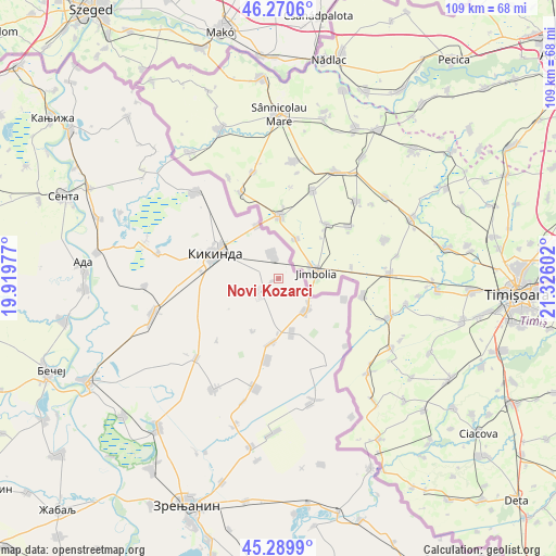 Novi Kozarci on map