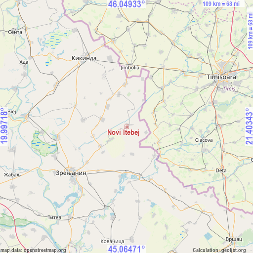 Novi Itebej on map