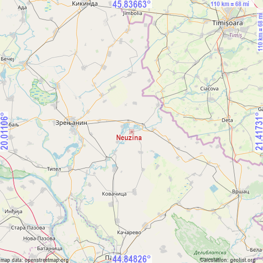 Neuzina on map