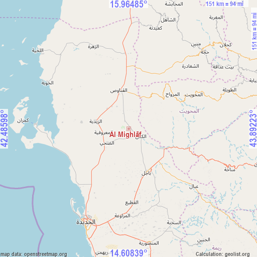 Al Mighlāf on map