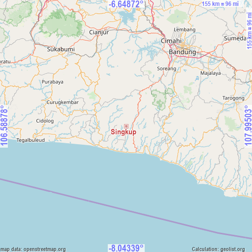 Singkup on map