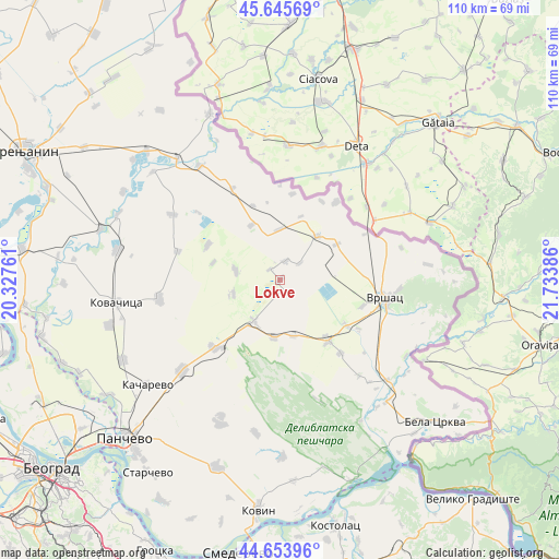 Lokve on map