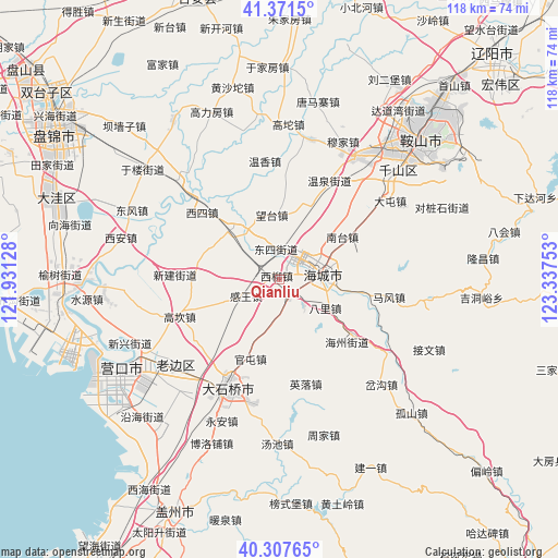 Qianliu on map