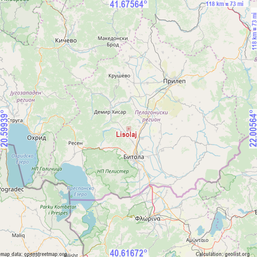 Lisolaj on map