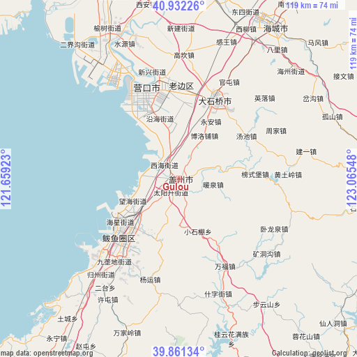 Gulou on map