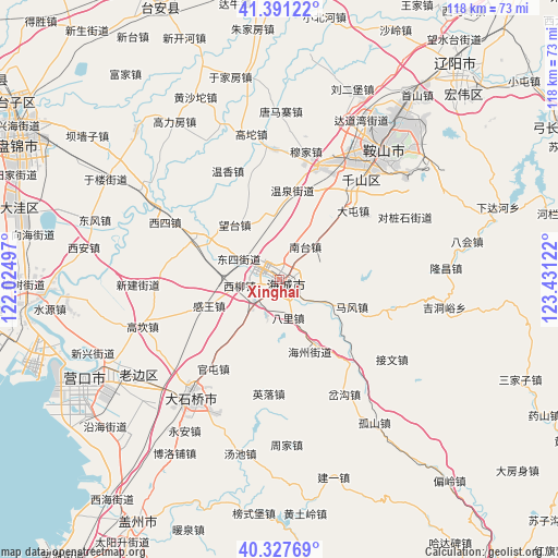 Xinghai on map