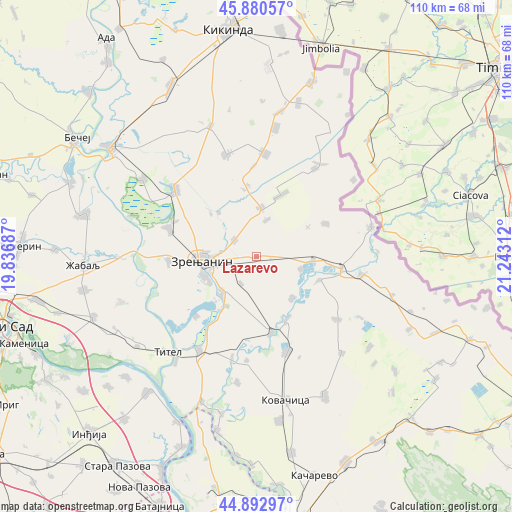 Lazarevo on map