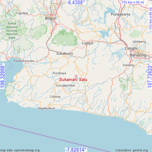 Sukamahi Satu on map