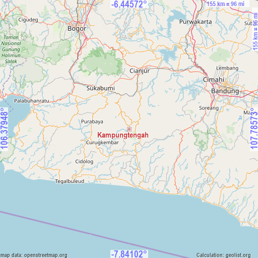 Kampungtengah on map