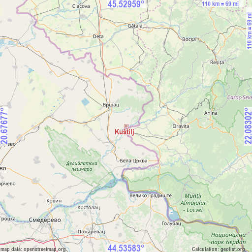 Kuštilj on map