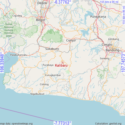 Kalibaru on map