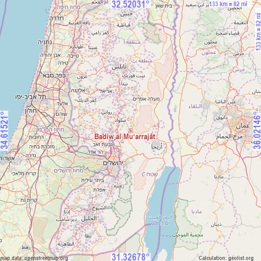 Badiw al Mu‘arrajāt on map