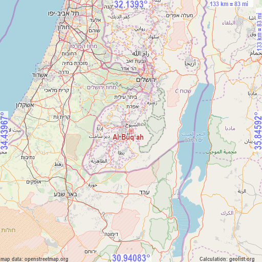 Al Buq‘ah on map