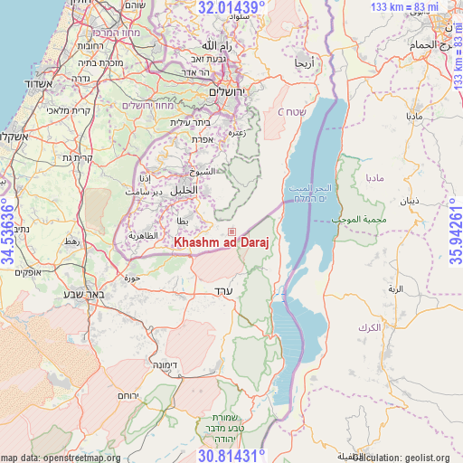 Khashm ad Daraj on map