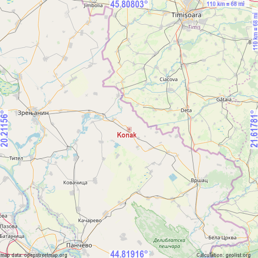 Konak on map