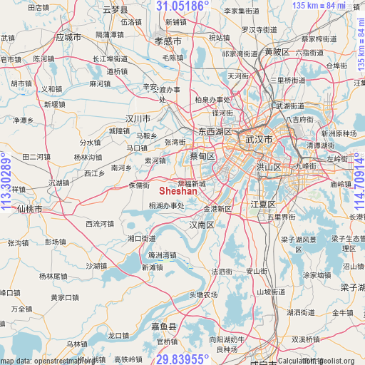 Sheshan on map