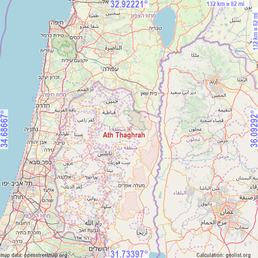 Ath Thaghrah on map