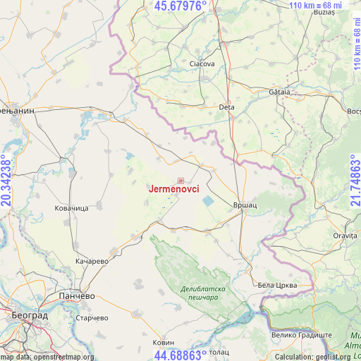 Jermenovci on map