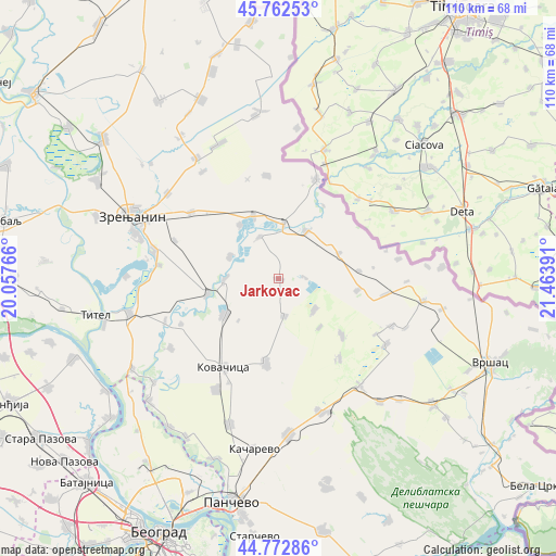 Jarkovac on map