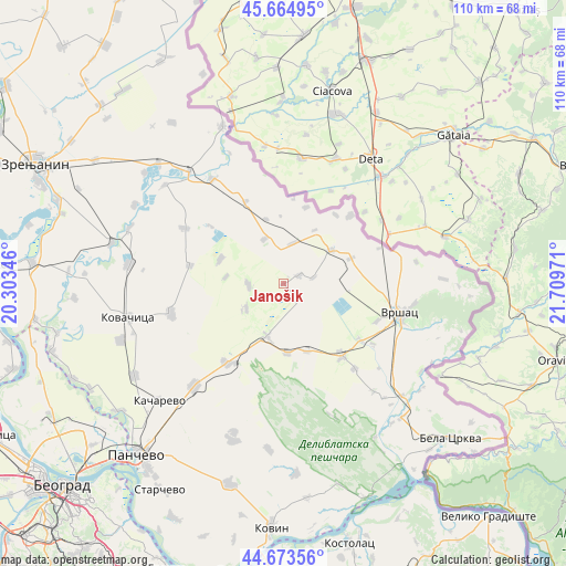 Janošik on map