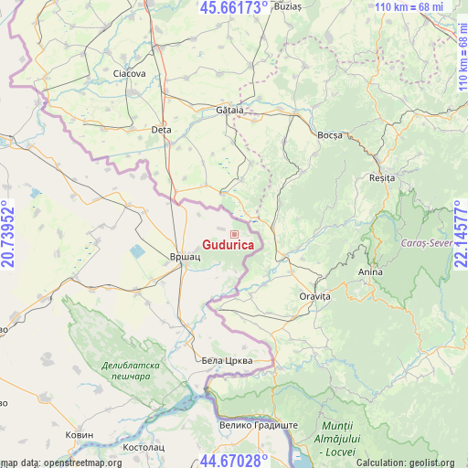 Gudurica on map