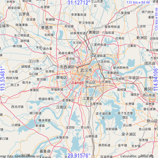 Jiangti on map