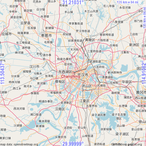 Changfeng on map