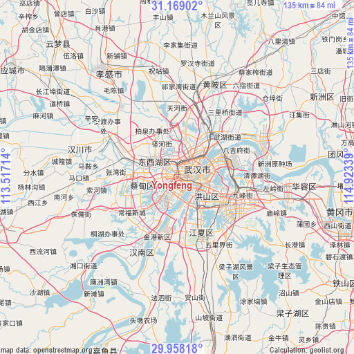 Yongfeng on map