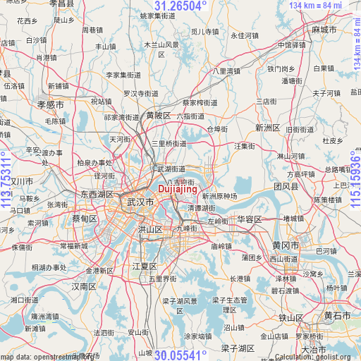 Dujiajing on map