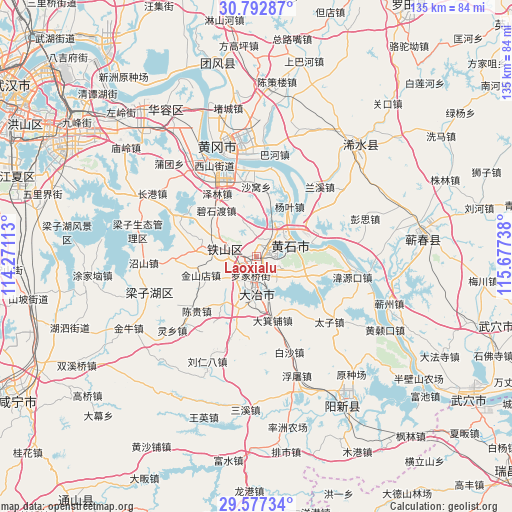 Laoxialu on map