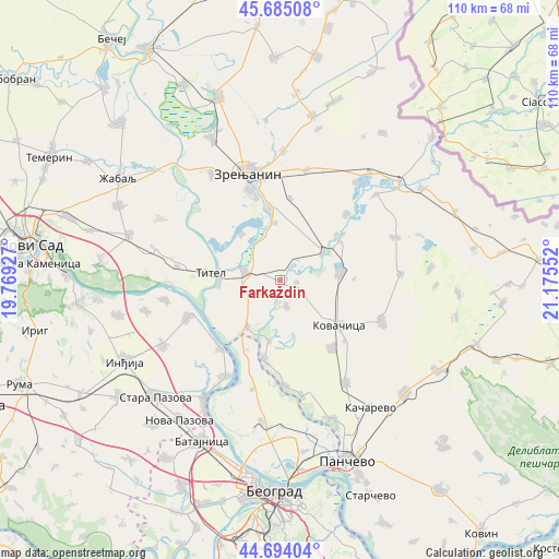 Farkaždin on map