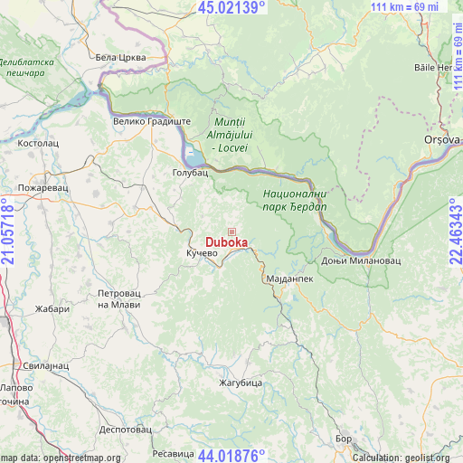 Duboka on map