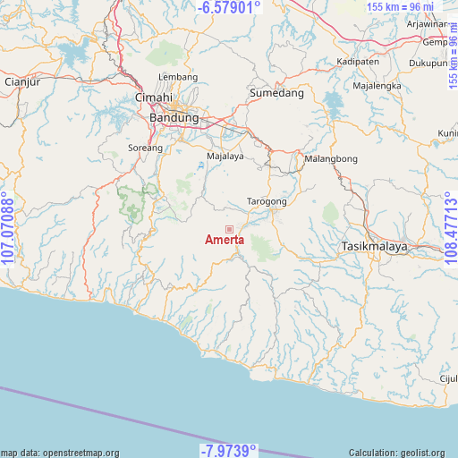 Amerta on map