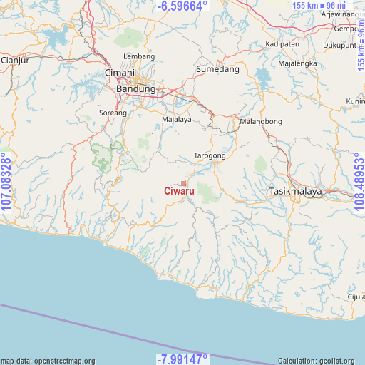 Ciwaru on map