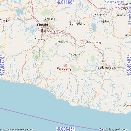 Paledang on map