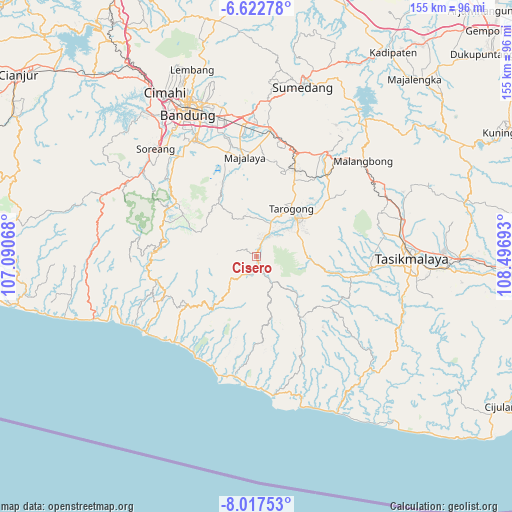 Cisero on map