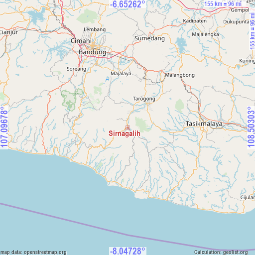 Sirnagalih on map