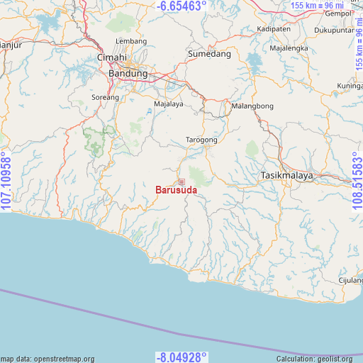 Barusuda on map